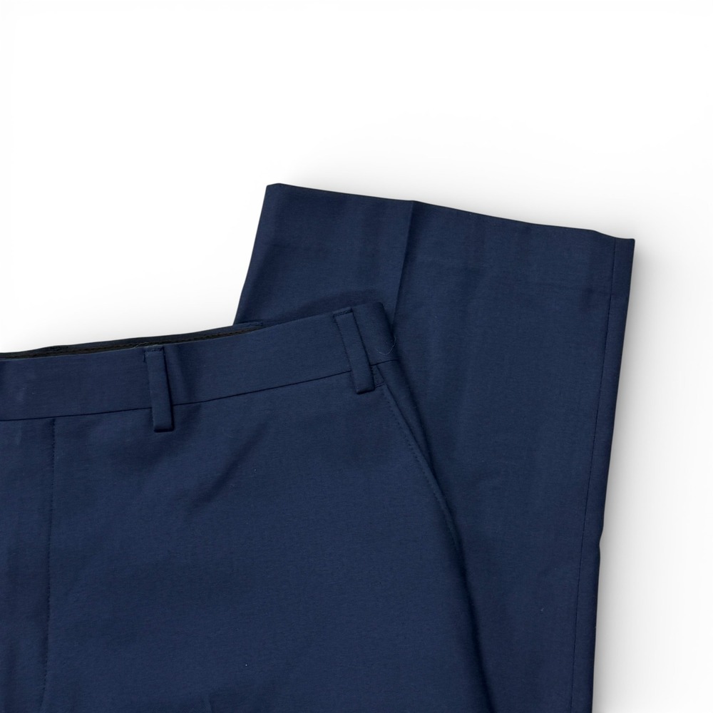 Michael Kors Mens Navy Blue Two Piece Suit 42R Jacket 38 x 30 Pants Solid - Picture 13 of 16